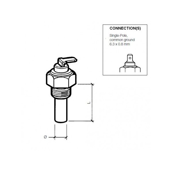 Capteur d eau de refroidissement 120°C - M14
